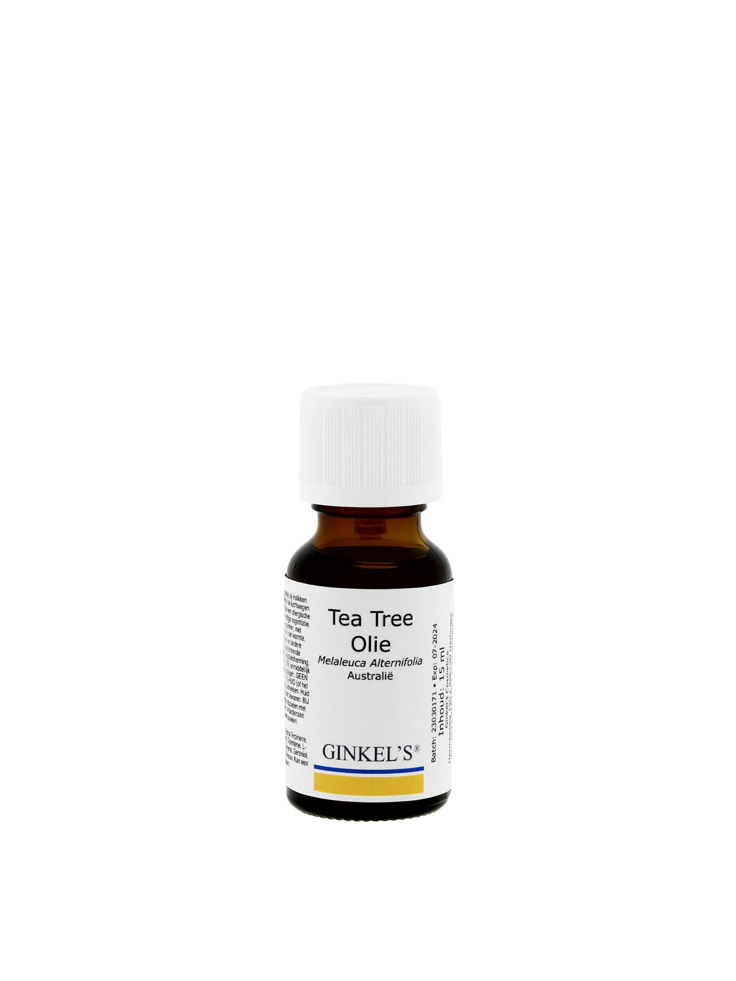 Ginkel’s Etherische Olie – Tea Tree – 15 ml Ginkel’s Etherische Olie – Tea Tree – 15 ml